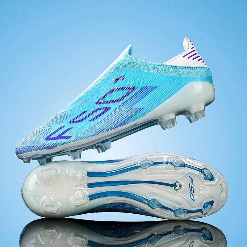 New Hot Children Football Boots Outdoor Trainers Soccer Shoes for Kids Boys Girls Hook Loop Football Cleats Futsal Sneakers35-45