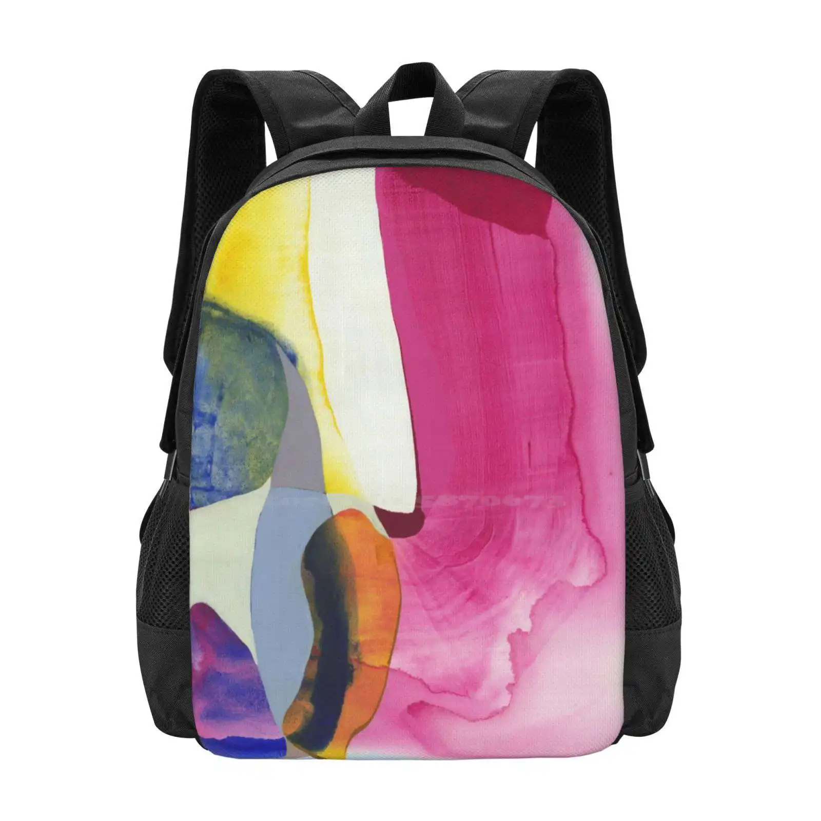 Deep Inhale Hot Sale Schoolbag Backpack Fashion Bags Abstract Painting Abstract Expressionism Claire Desjardins Fine Artist