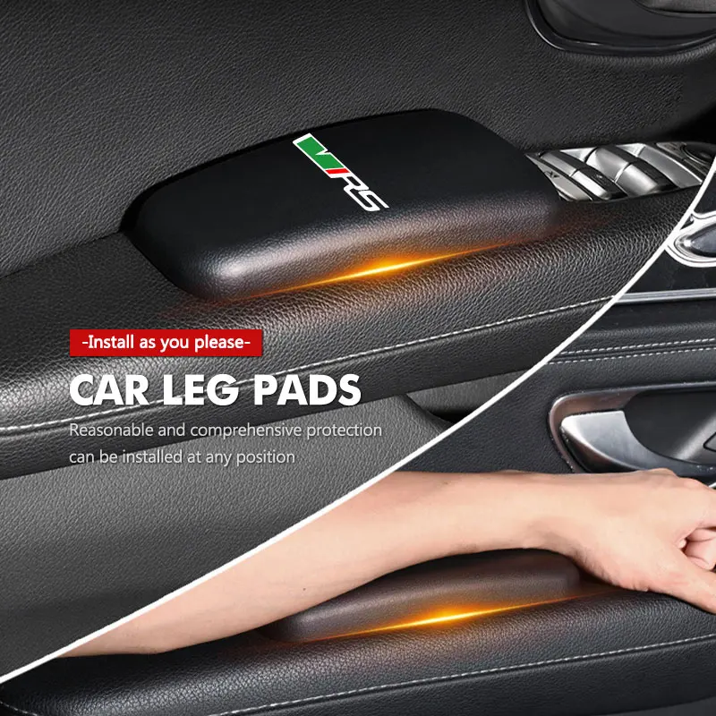 Car Knee Thigh Support Leg Rests Pad Door Control Armrest Mat For Skoda Superb Derivative Karoq Kamiq MK3 Fabia Rapid Favorit view 5