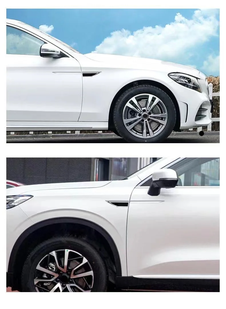 2 قطعة شارات السيارة الجانب الباب الجسم الحاجز ملصقات سكين شارات الديكور لملحقات جبال الألب #4