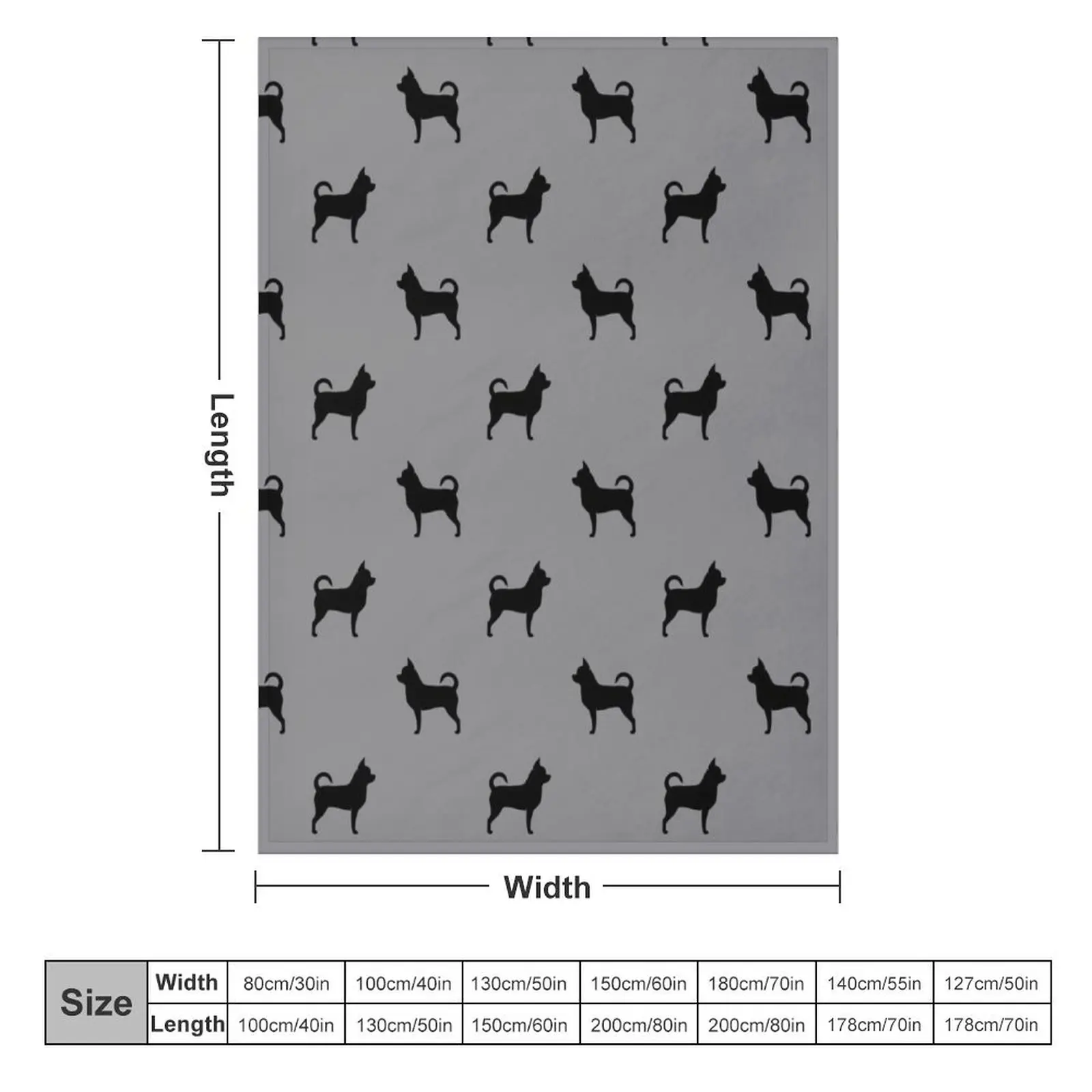 Chihuahua Silhouette(s) Throw Blanket Camping bed plaid Luxury Brand Blankets