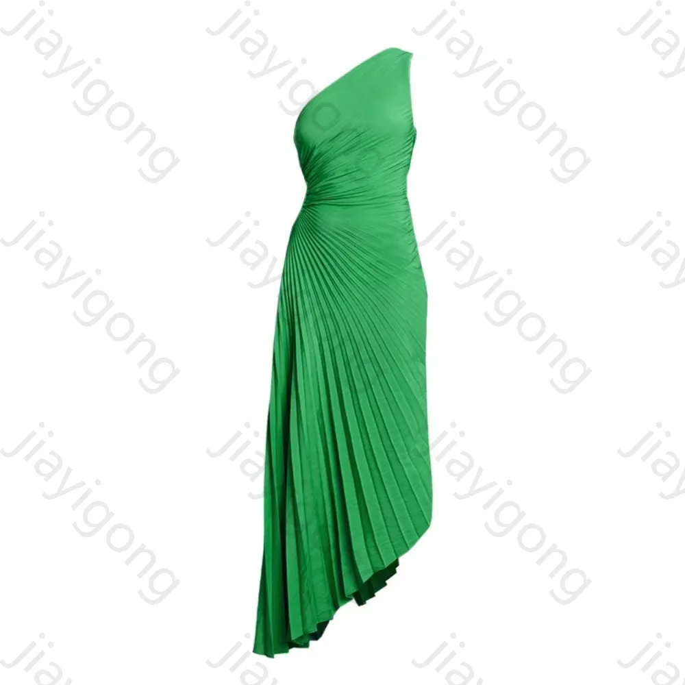 فساتين سهرة بكتف واحد مطوي بدون ظهر أنيقة غير منتظمة فستان المشاهير رائع عالي الجودة للحفلات الراقصة مخصص #3