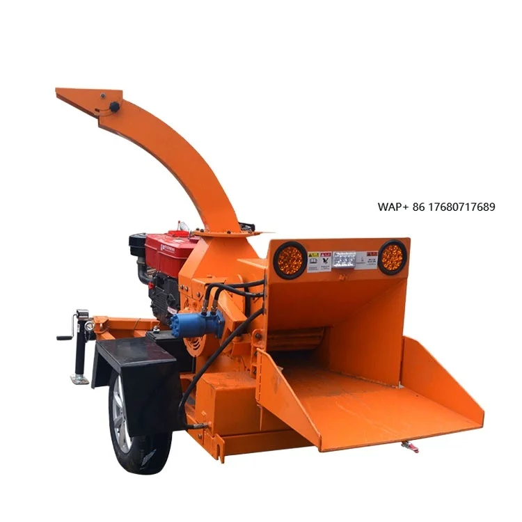 High Efficiency Mobile Wood Chipper Machine With Ce Certification