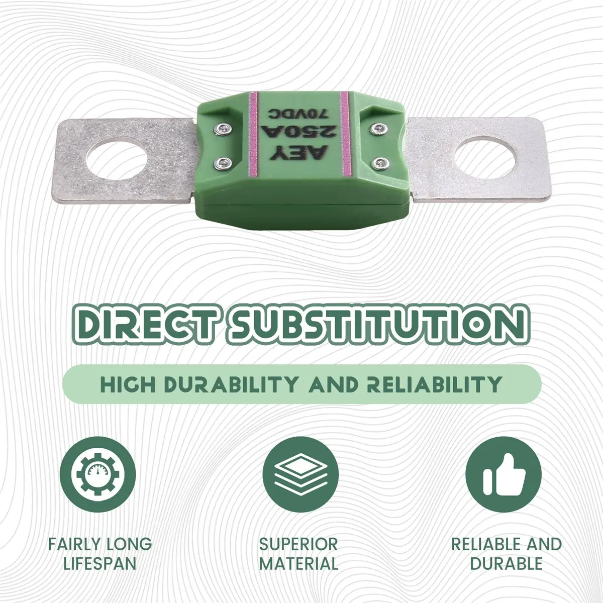 A74U 10Pcs New AEY Series 250A 70VDC Fuses for New Vehicles and Photovoltaic Systems