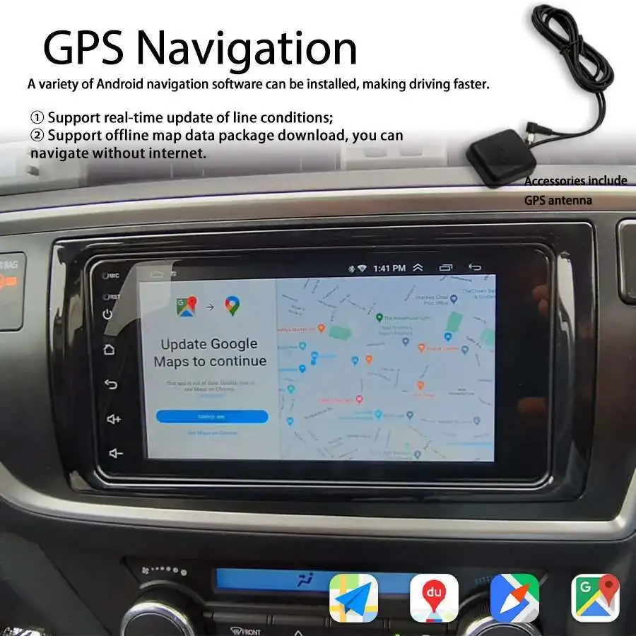 128GB Android 2Din Car Multimedia Video Player GPS For Toyota Auris Hybrid 2013 201Autoradio Navigation Stereo Head Unit Radio
