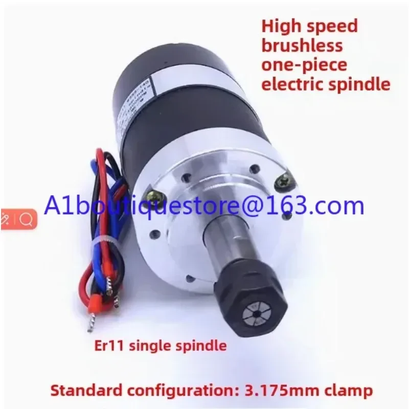 WS55-140 Brushless 300W Spindle High Speed 0.3KW Air-cool Spindle Motor DC 36V 12000 RPM MACH3 with ER11 Collet + 55mm Clamp