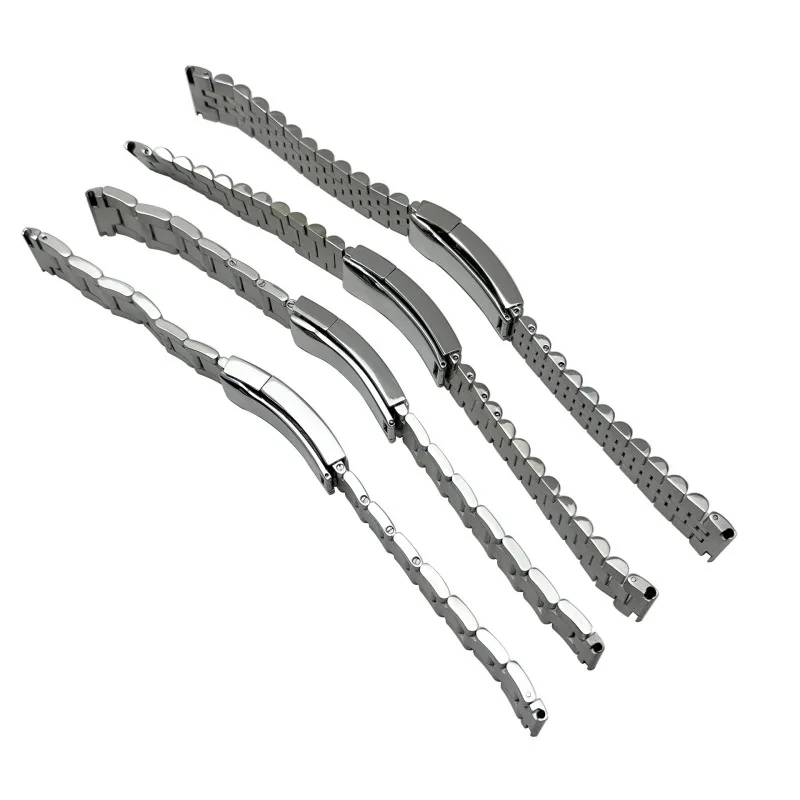 Screw Jubilee Oyster Silver Stainless Steel 20mm 22mm President Straight Curved End Watch Strap Band Fits for RLX SKX Watch