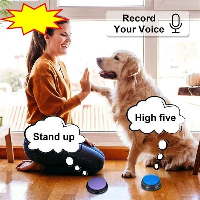 Pet Buttons for Communication Talking Voice Recording Dog Speaking Recordable Buttons Cat Training Buttons Funny Gift for Answer