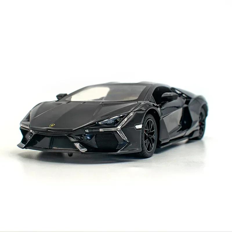 

1: 24 Lamborghini, новая модель аудиовизуальной машины Big Bull REVUELTO, возбуждающая детская игрушка, украшение, коллекционные подарки, день рождения