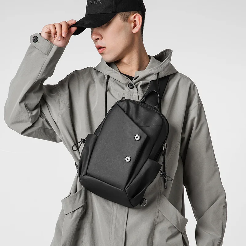 New Oxford Bag Men's Crossbody Bag Simple Multifunctional Single Shoulder Small Backpack for Business Travel Single Shoulder