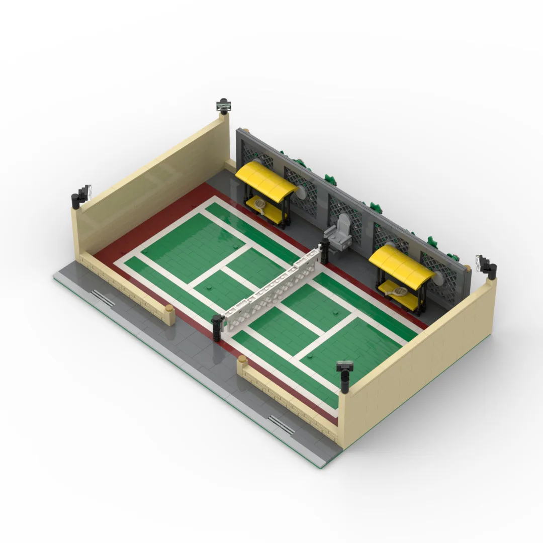 MOC Sports Tennis Court Building Block Model Children's Educational Scene Creative DIY Toy Kids Bricks Assembly Gift