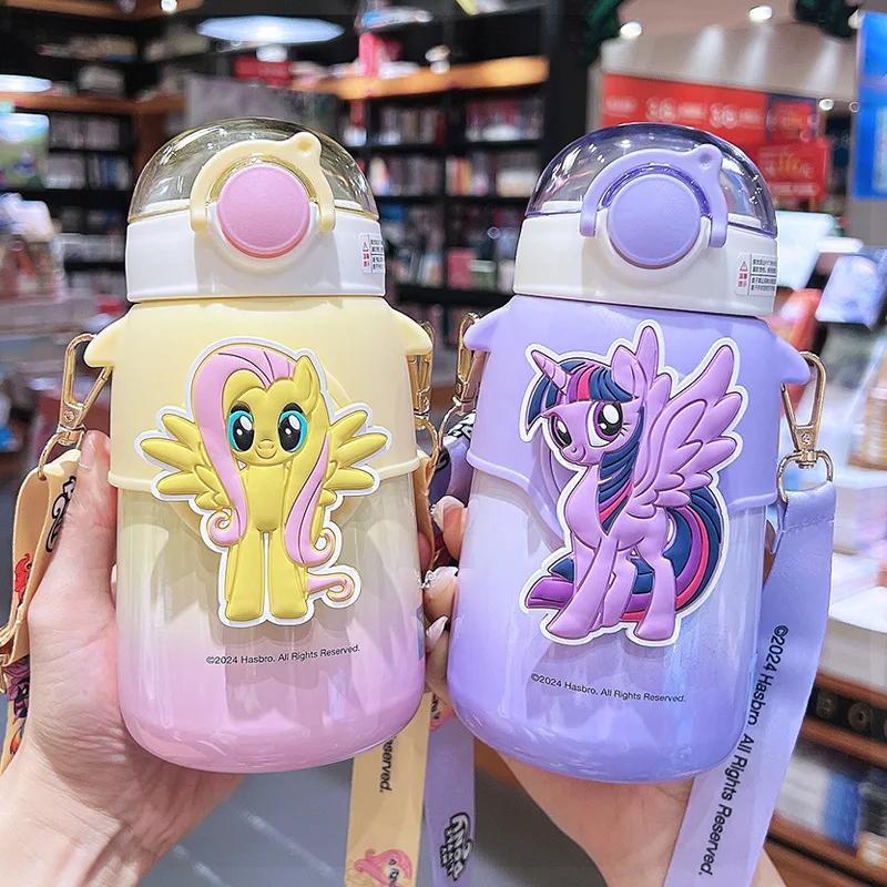 570ML Original My Little Pony Water Cup Cute Large Capacity Thermos Cups Cartoon Juice Cups Insulated Water Bottle Kids Gifts