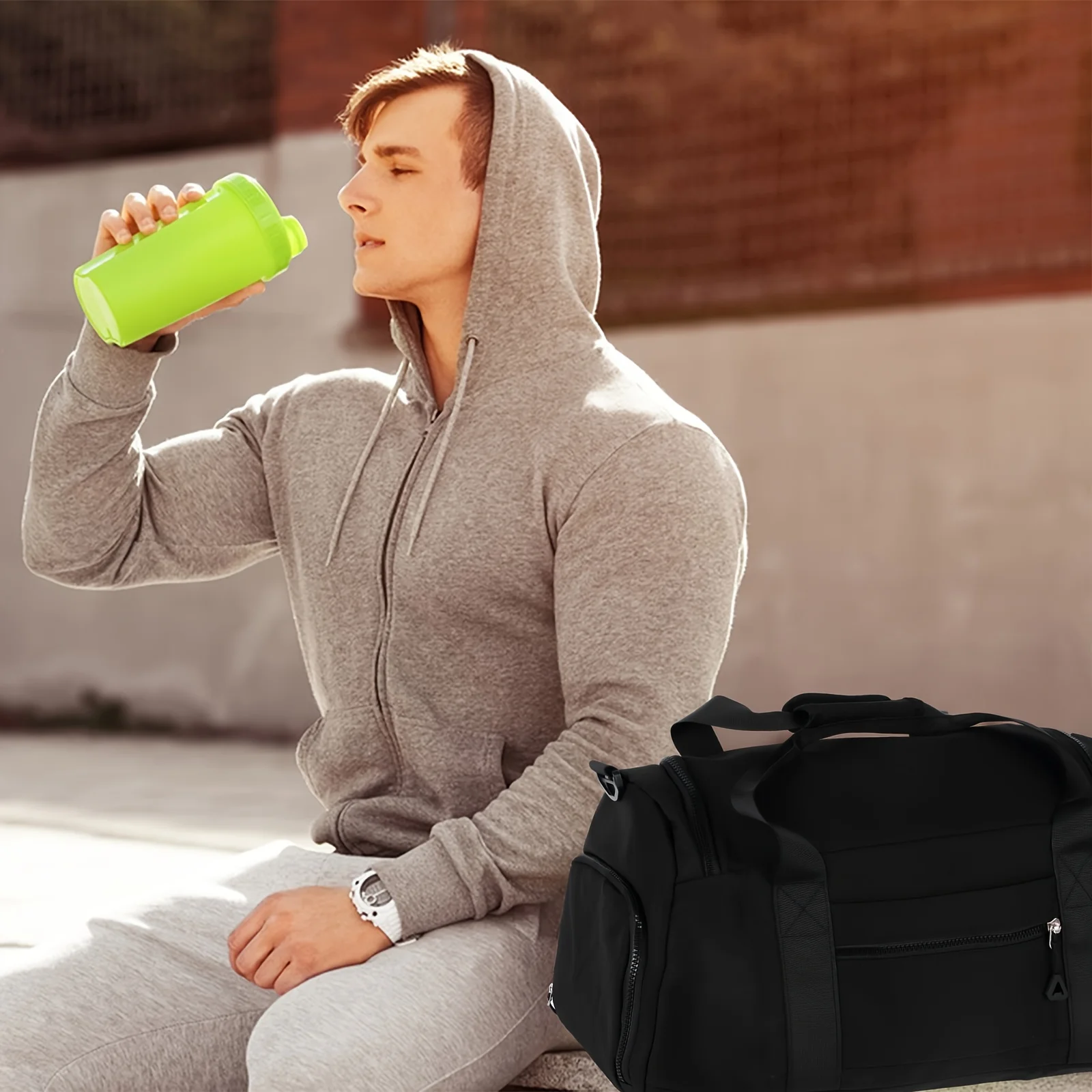 1 шт., 7,93 галлона, спортивная спортивная сумка большой емкости, водонепроницаемая сумка для фитнеса на молнии, подходит для спортивных тренировок, плавания, баскетбола