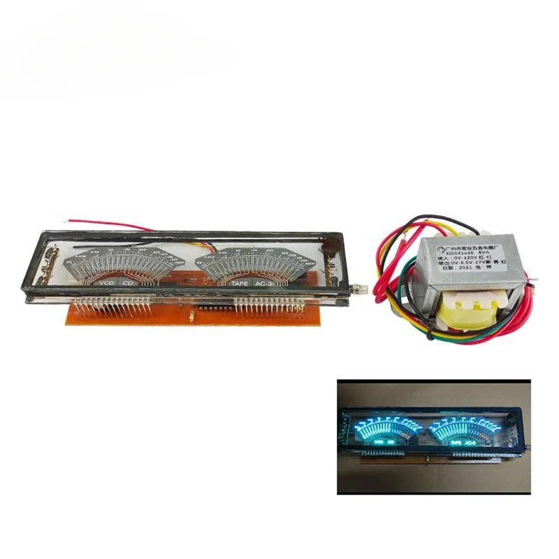 A Set VFD Amplifier Audio Stereo Fluorescent Display VU Meter DIY Music Level Indicator Dual-channel