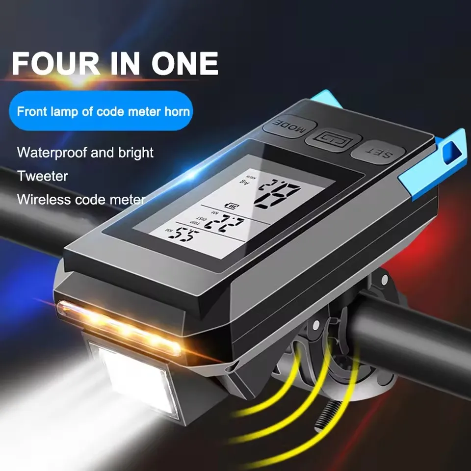 

Велосипедная фара 4 в 1, спидометр с ЖК-дисплеем и звуковым сигналом, USB перезаряжаемый велосипедный компьютер для езды на велосипеде, таблица кодов