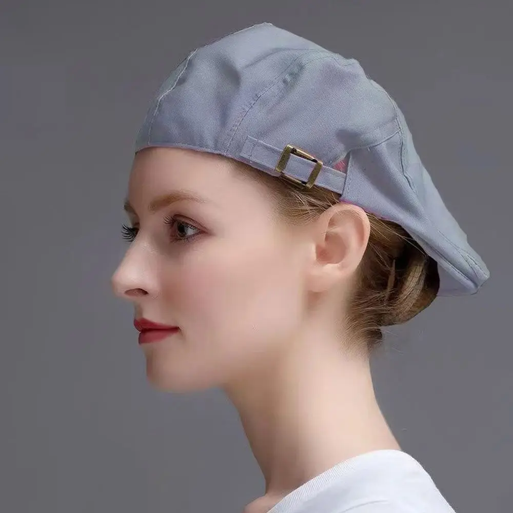 หมวกเชฟโรงแรมอเนกประสงค์, หมวกผ้าโพลีเอสเตอร์สำหรับใส่ทำงานตาข่ายฝ้ายสามารถพับเก็บได้หมวกสำหรับโรงแรม