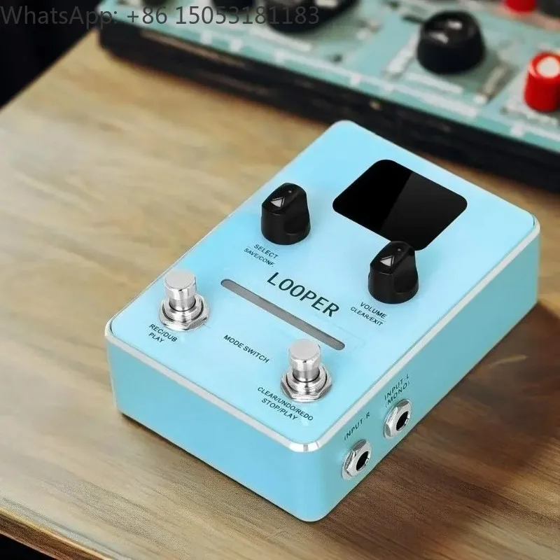 XS-02 Loop Pedal Pro Looper Station 160min Storage Dual Footswitch Real-time LED USB-C Audio Hub tage & Studio Dominator