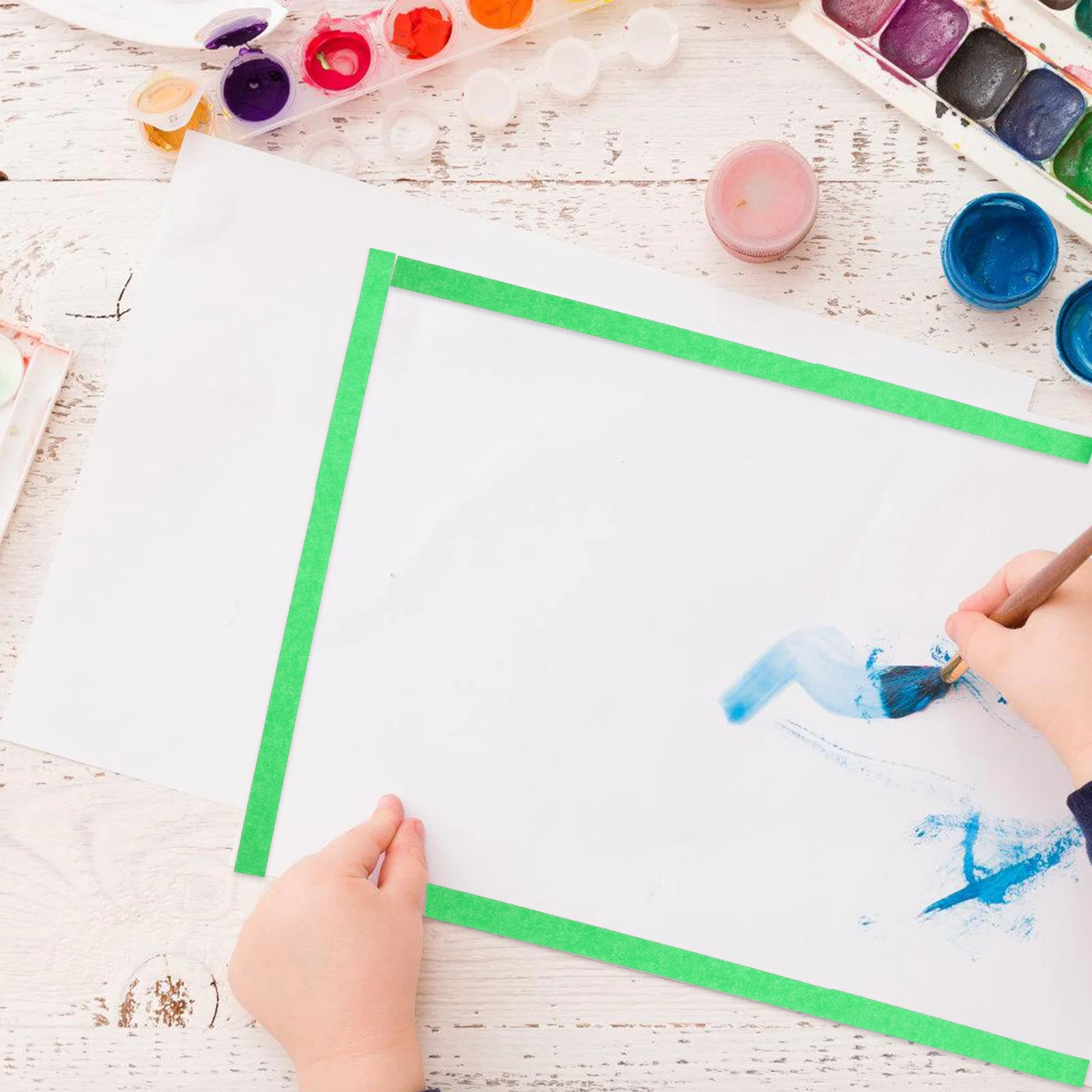 

20pcs 20 Rolls Clothes Colored Painters Artist Labeling Adhesive Solid Color Craft Tape Art Stationery Decoration Masking Tape