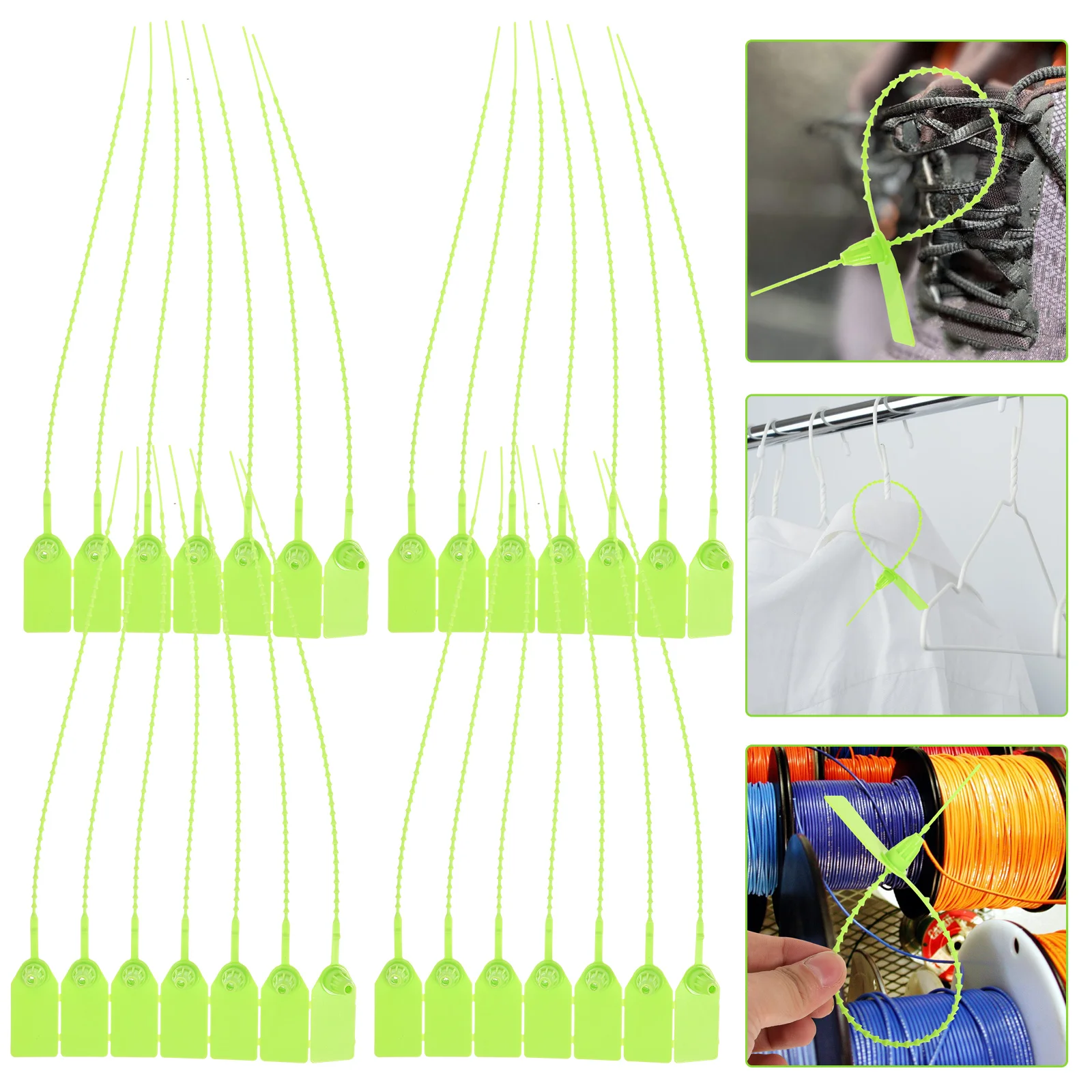 Seal Cable Tie Label Ties Sign Board Zip with Labels Loop Cables Lock Fixing Ring Self-locking Pp Clips