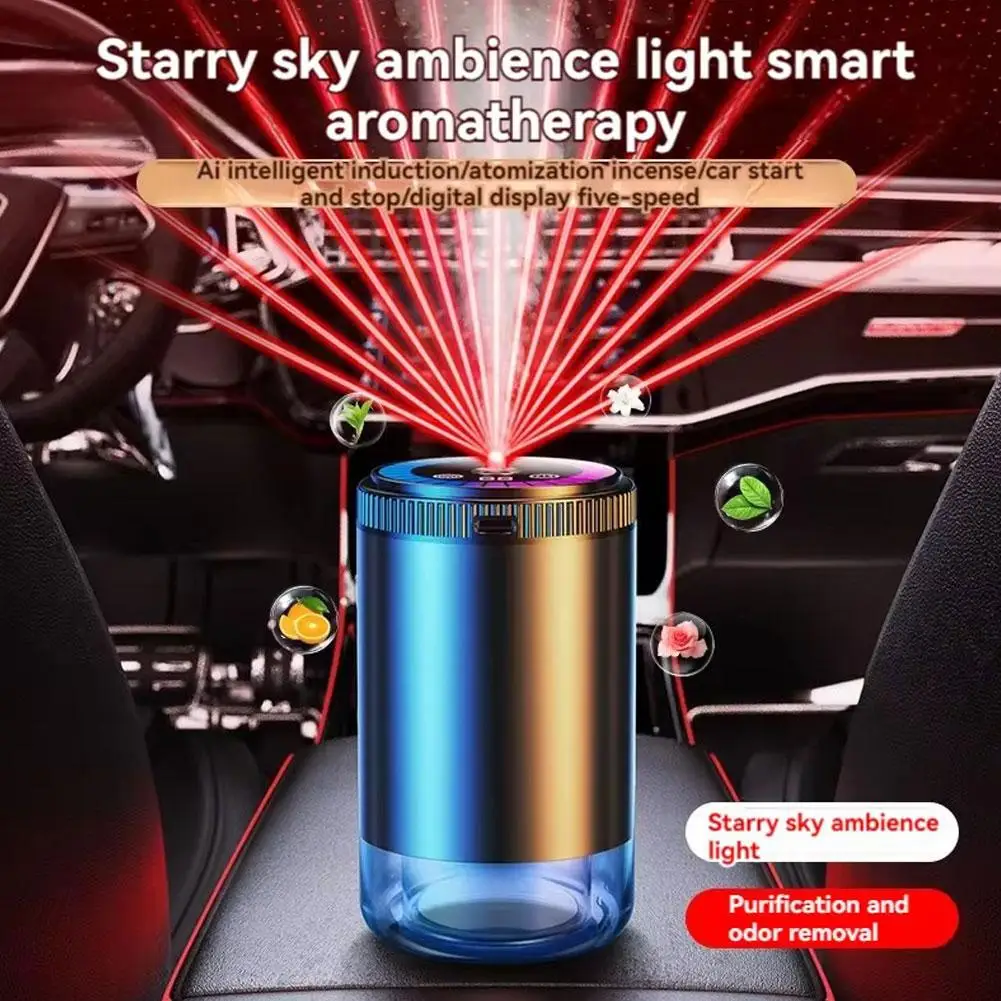 Car Air Freshener Rechargeable Aroma Diffuser Pickup Intelligent Adjustable 5 Of Starry Summit Light Levels Diffu F3v1