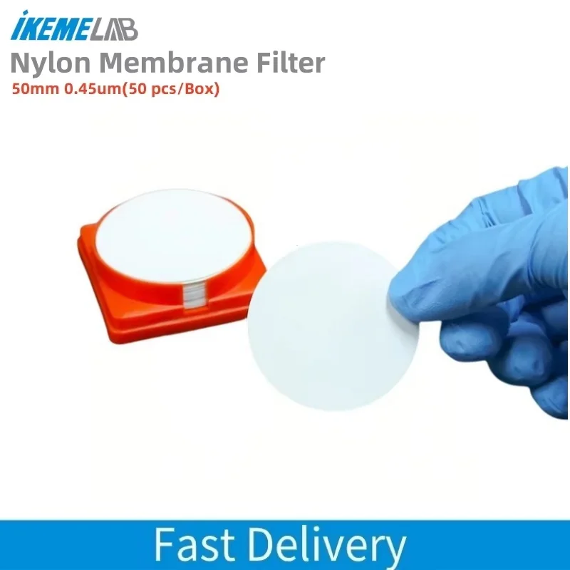 

IKEME Organic Micropore Nylon Membrane Filter 50mm 0.45um Laboratory Microporous Membrane 50pcs/box