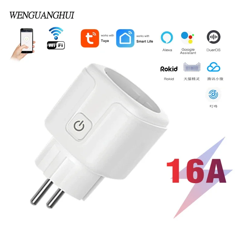EU Smart Plug WiFi Plugs Work with Alexa & Google Assistant Smart Outlet with Timer & Group Controller