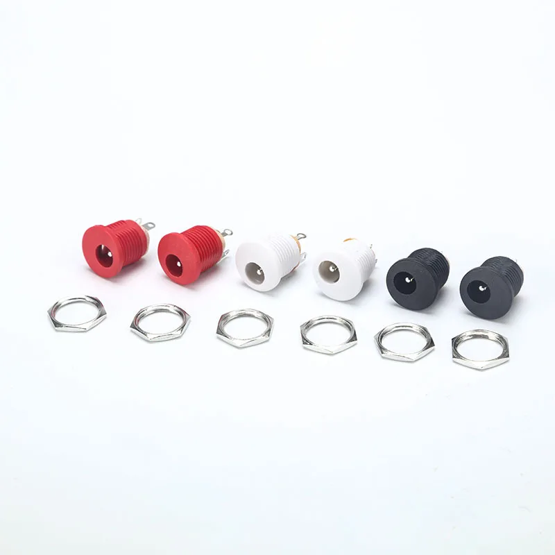 30PCS Barrel Jack 5.5x2.1mm Female DC Power Jack 2.1 X 5.5mm Connector 6V 9V 12V DC Jack Panel Mount for Guitar Effect Pedal