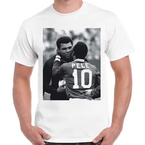 Pele Pays Tribute Hero Muhammed Ali Clay Vintage Cool Retro T Shirt 1932High Quality 100%Cotton Short Sleeve