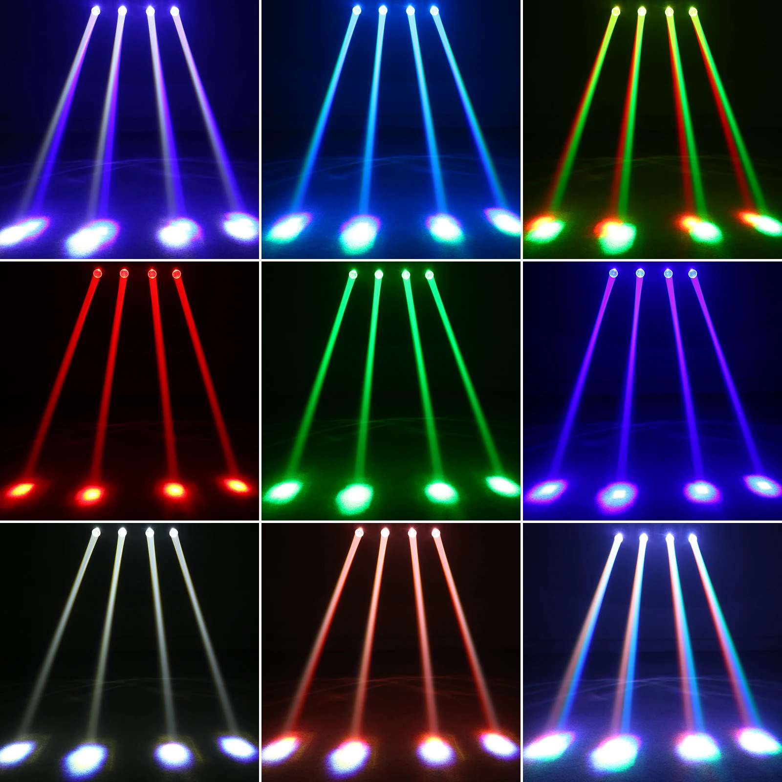 LED Stage Beam Light com cabeça móvel, som ativado, DMX para DJ, Disco, Clube, Festa, RGBW, 4 em 1, 100W