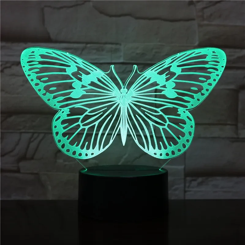 Nighdn-Lámpara de mariposa Led para niños, luz nocturna para niños, cambio de 7 colores, USB, mesa, mesita de noche, luz nocturna para niños, regalo de cumpleaños y Navidad