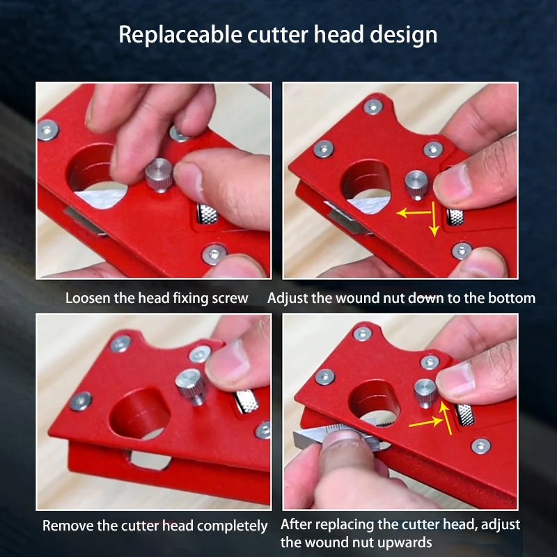 45 Degree Bevel Manual Planer For Woodworking 4 Types Cutter Heads