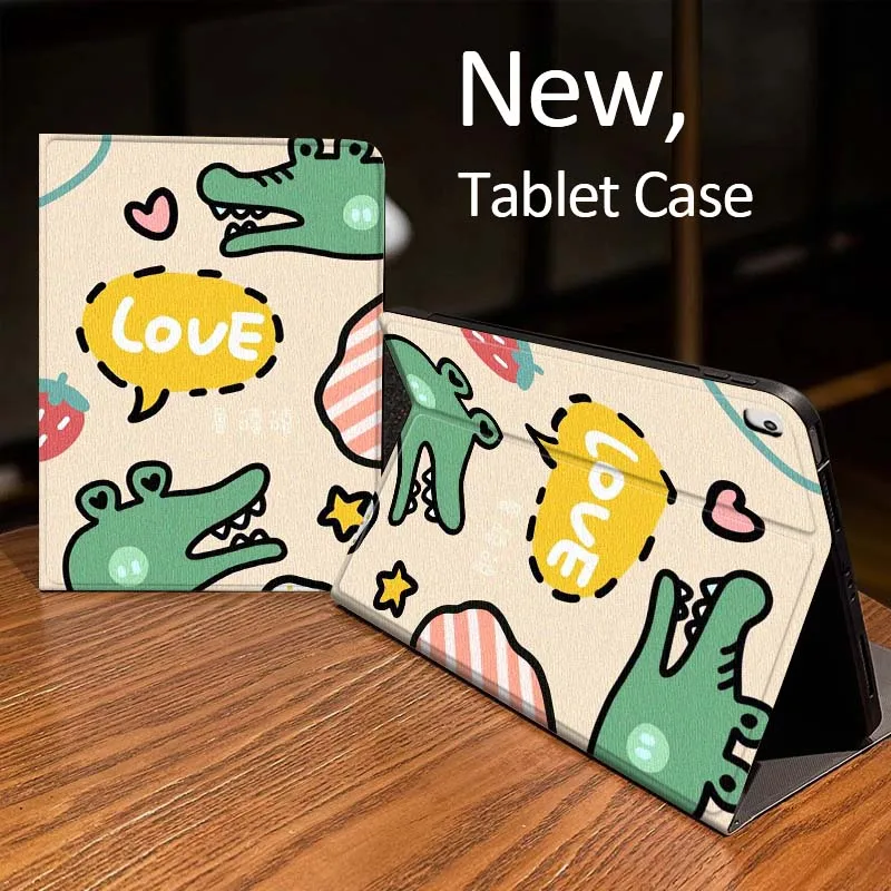 

Чехол с принтом в виде мультяшных динозавров для iPad Pro mini Air 1 2 4 3 5 6 7 8gen 9gen 11 M2 M3 M4 6-го 7-го 10-го 11-го поколений 2025 года для планшетов