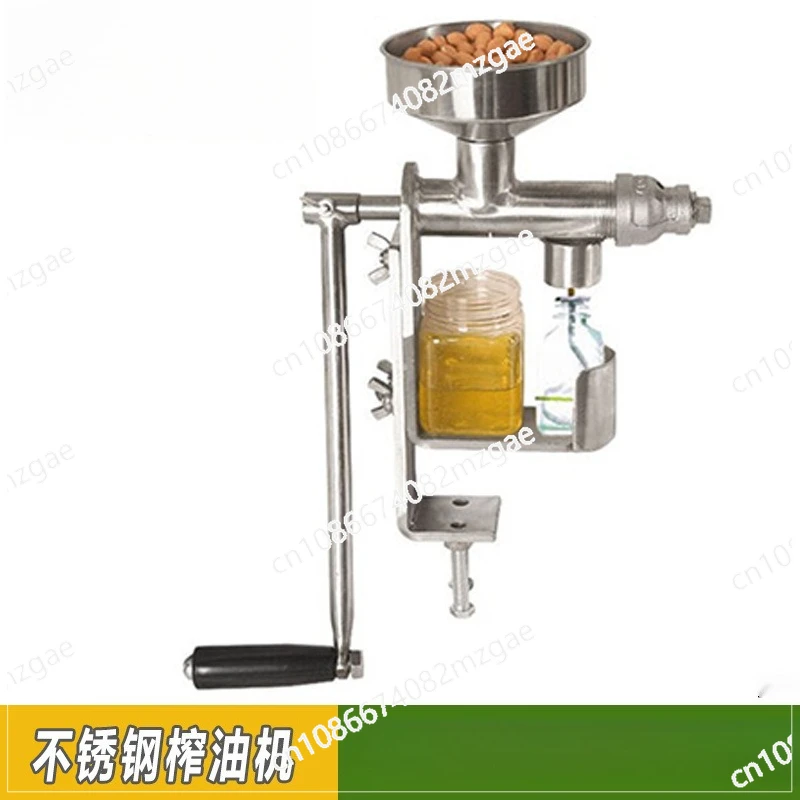 Stainless Steel Extractor Manual Oil Presser Machine Peanut Seeds Nuts Soya Expeller Press Elettrodomestici Per La Cucina