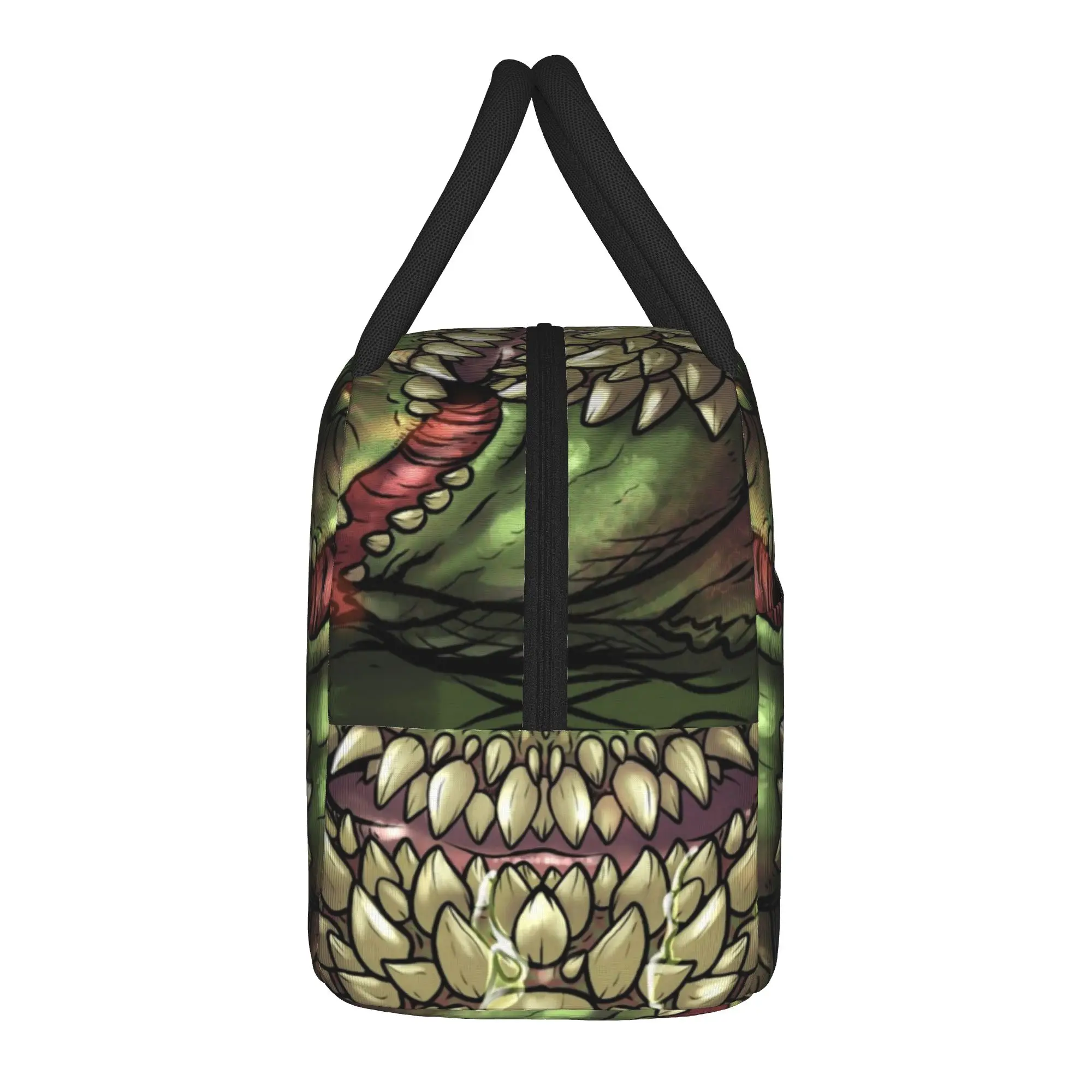Deviljho Monster Hunter World Insulated Lunch Bags Kanji MHW Reusable Cooler Bag Tote Lunch Box College  Picnic Food Handbags