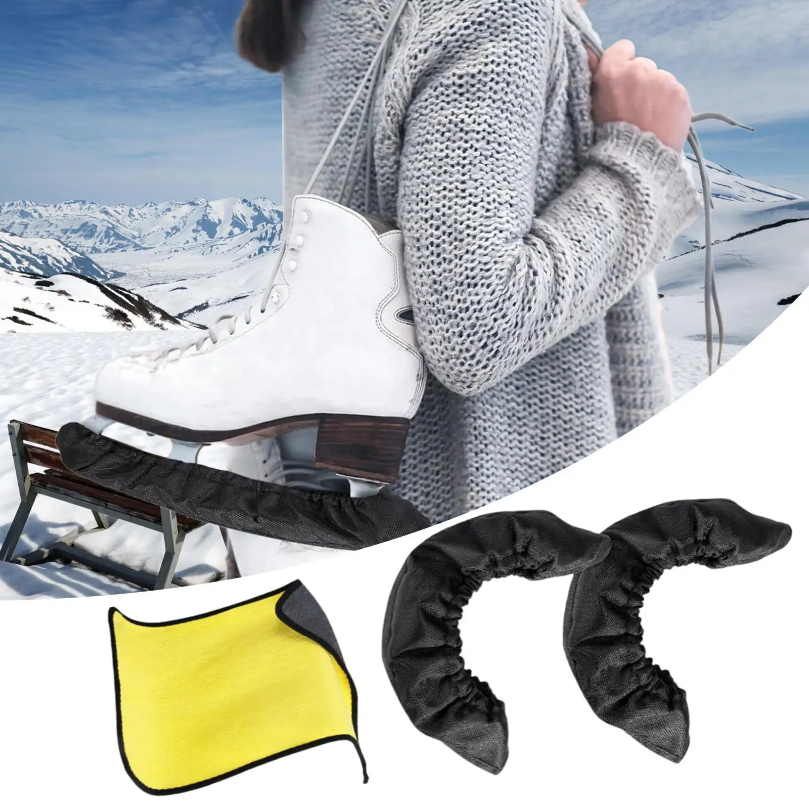 Protectores de cubiertas de cuchillas para patines sobre hielo, cubiertas para zapatos de patinaje sobre hielo, Protector de cuchillas para patines sobre hielo para patinaje