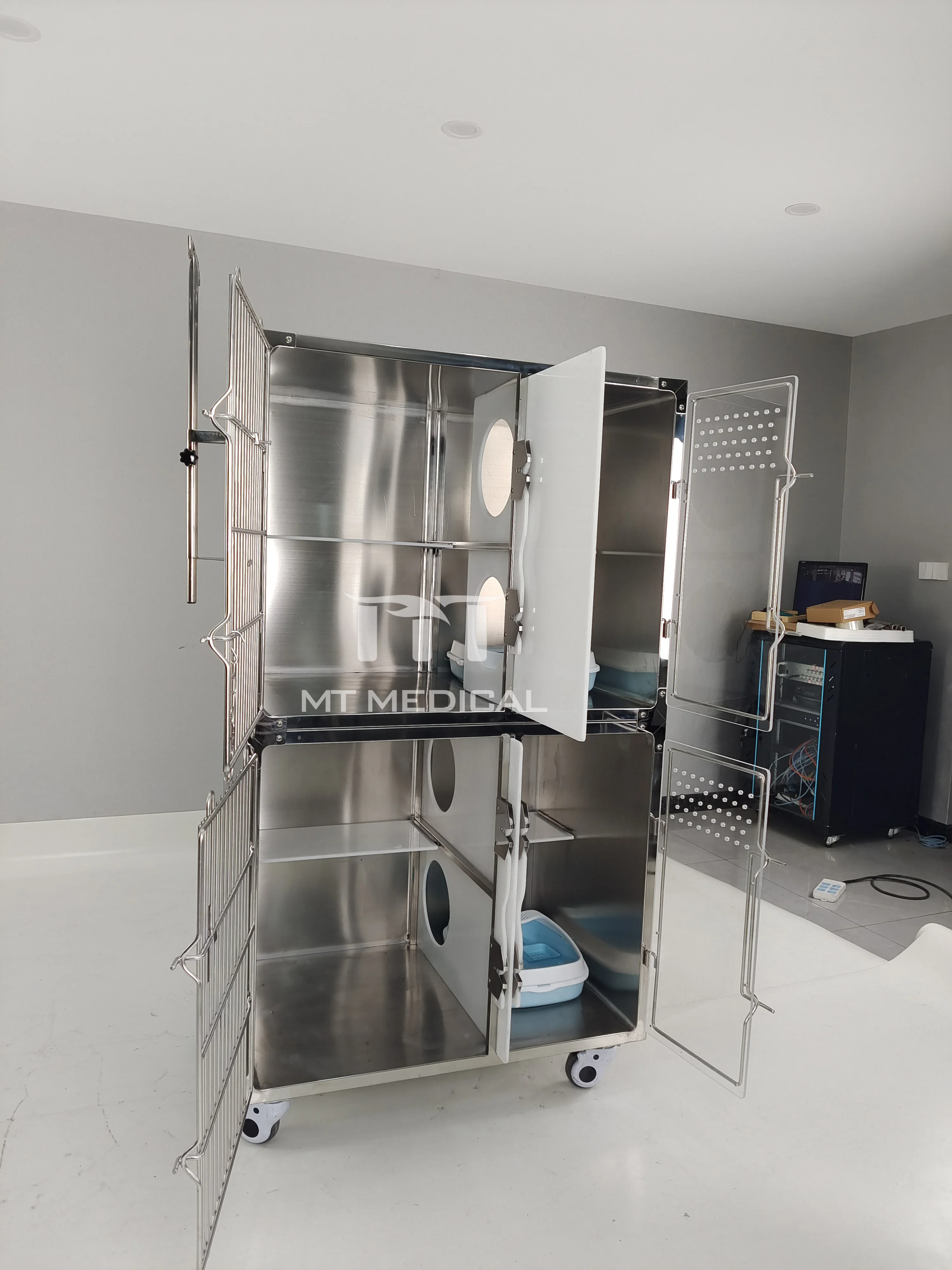 MT MEDICAL Veterinary Heavy Modular Breeding Animal Edelstahl Vet Pet Dog Cage Kennel Cages