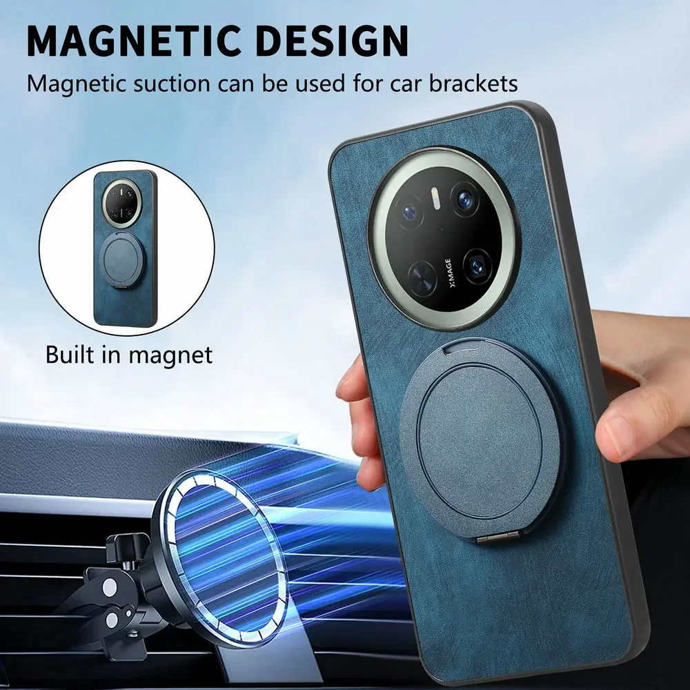Honor X9D X9C 5G Luxury Case Magnet Ring Leather Back Panel Honor X9B Bumper Cover Hono Magic 7 Pro 6 Lite 5 X 9 D Phone Funda