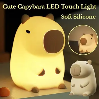 Cute Capybara Night Light Bedroom Decoration Cartoon Sleep Night Light Anti-fall Table Lamp Children's Gift
