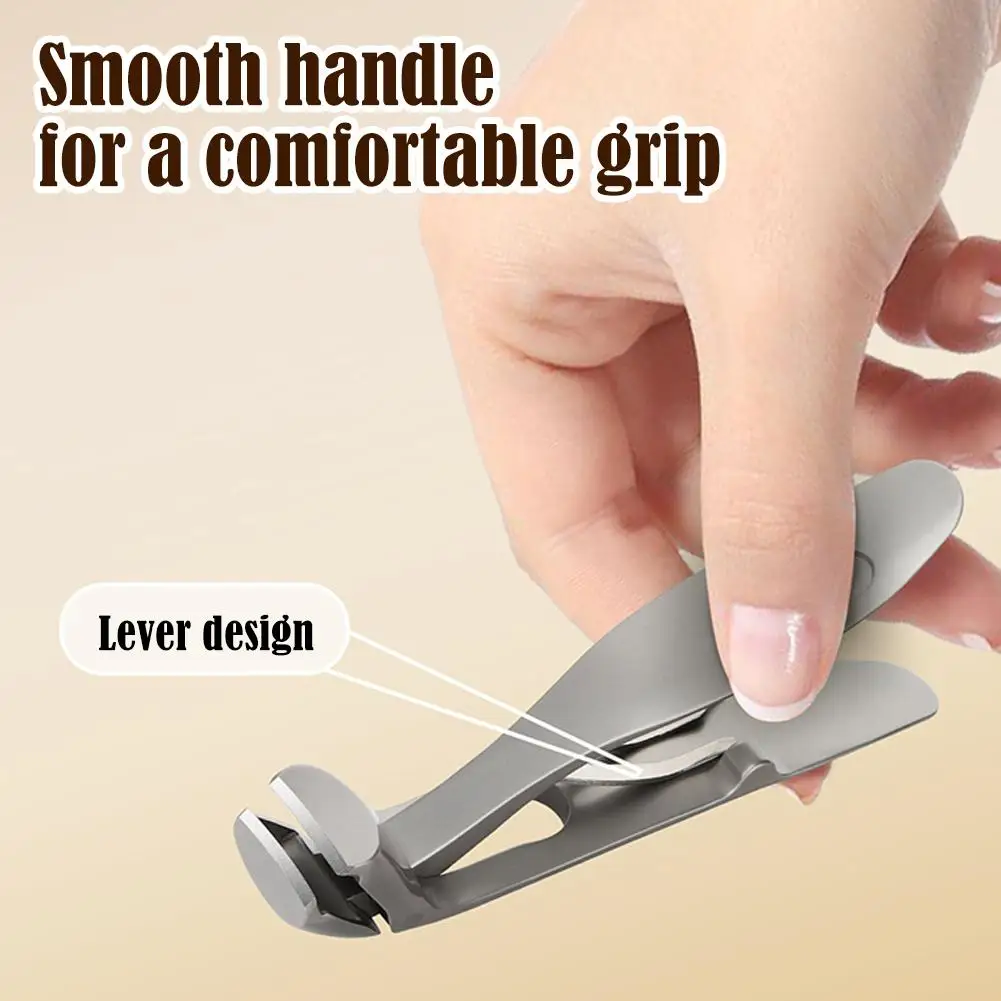 Stainless Steel Nail Trimming Clippers Ergonomic Professional Angled Thick Nail Clippers Manicure Tools for Adult Men Women