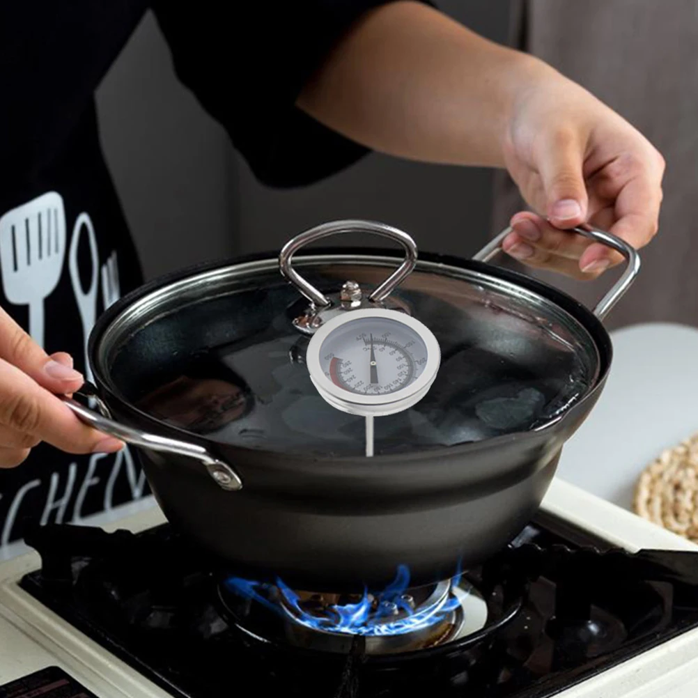 

Stainless Steel Oil Temperature Gauge Cooking Thermometer Fryer Temp Measuring Tool Kitchen Gadgets Home Use
