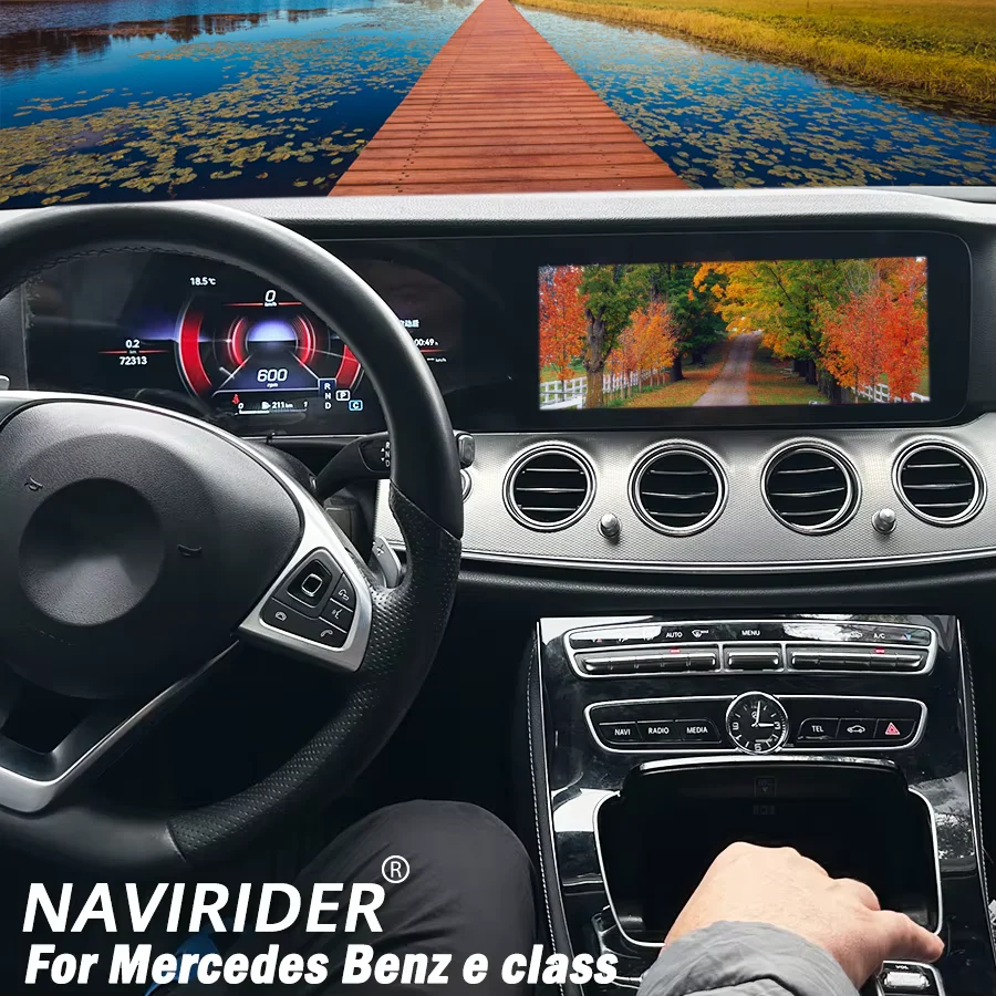 

12,3-дюймовая двухэкранная Android-автомагнитола для Mercedes E-Class W213 2016-2018 NTG 5.0 5.5 с GPS-навигацией, CarPlay и мультимедийным видеоплеером