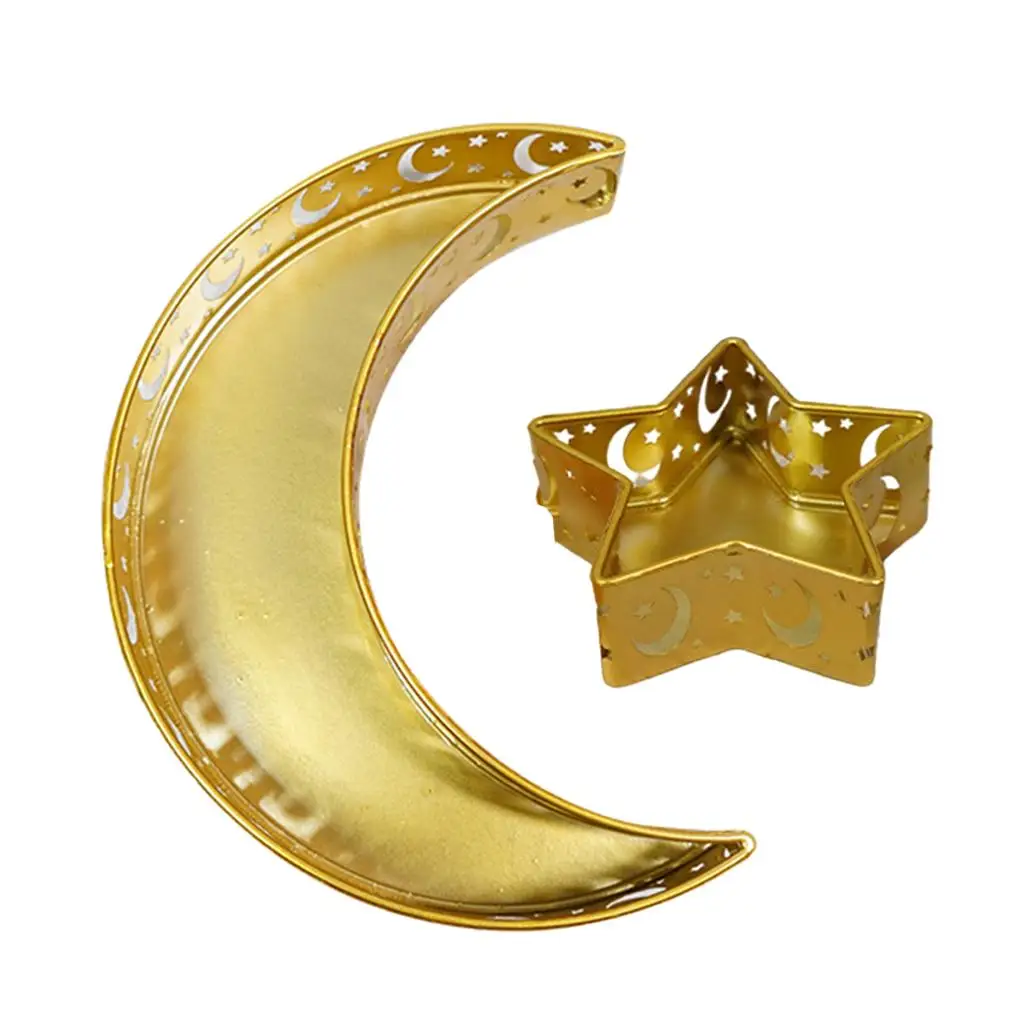 Iron Crafts Serving Tray Ramadan Eid Mubarak Table Festival ,Breakfast,Dinner,Ottoman Coffee Table, Parties,Restaurants