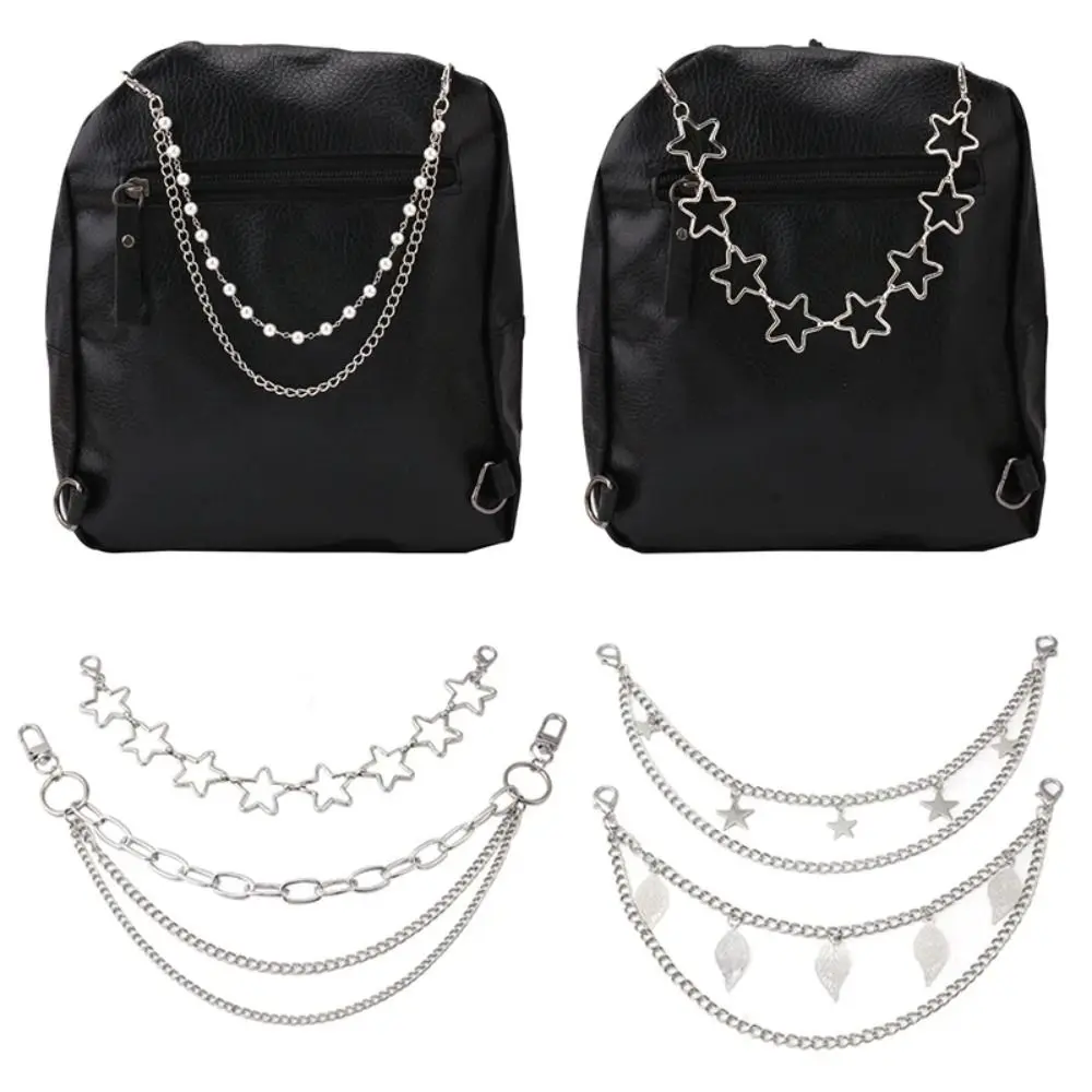 

Butterfly Metal Bag Chain Heart Star Multi-layer Metal Chain Strap Replacement Bag Accessories Pants Chain Women Bag Accessories