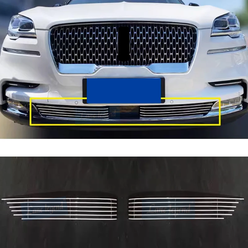 Car Front Bumper down Grill for Lincoln Aviator 2020-2023 Radiator lower Grille Racing grill 2pcs Exterior Accessories