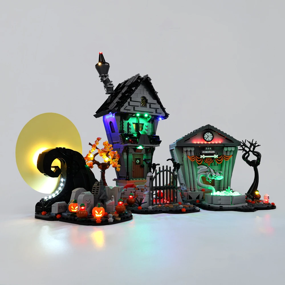 ชุดไฟ LED สําหรับ 21351 Tim Burtons Nightmare Before Christmas DIY LED บล็อกชุดของเล่นชุด (เฉพาะชุดไม่มีรุ่น)