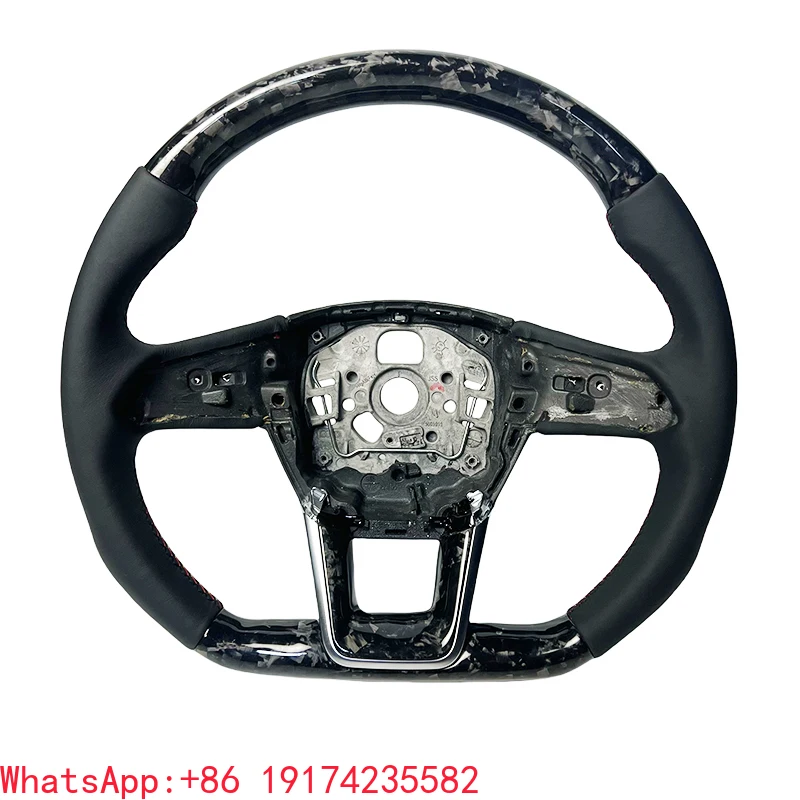 

For Audi New Q Series Q2 Q3 Q5 Q7 Q8 A6 Sports Version Alcantara Leather Forged Carbon Fiber Steering Wheel Custom Modification