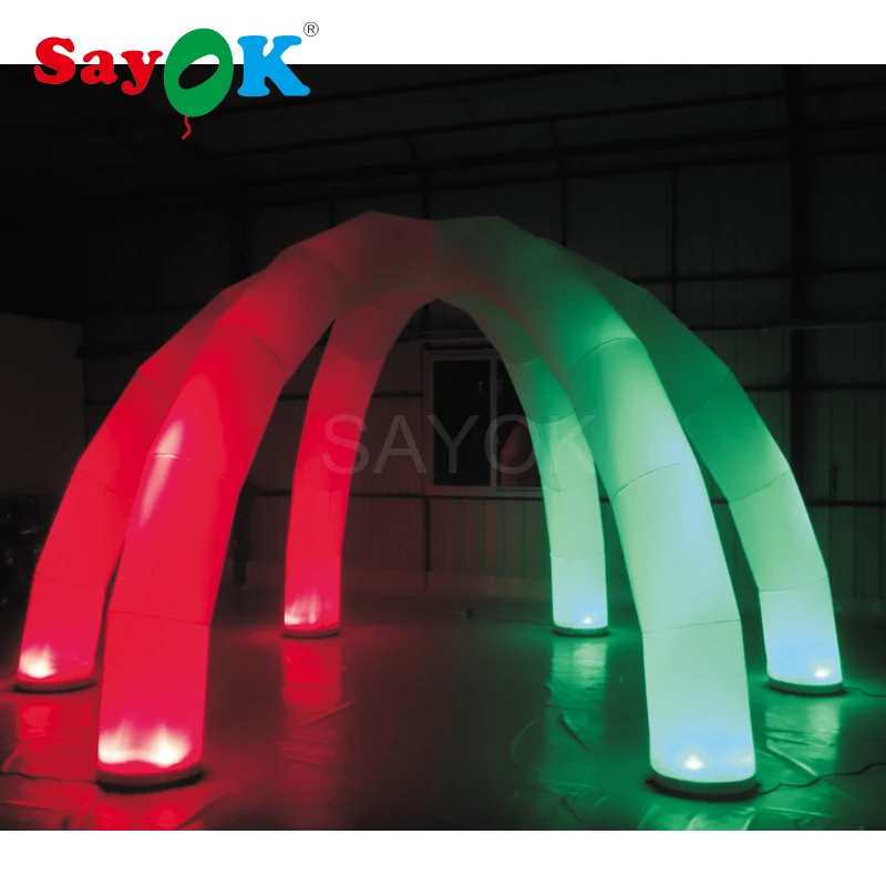 Hot Sale Cheap Inflatable Arch Tent With Led Light/inflatable Spider Tent/inflatable Arch For Party, Bar, Event