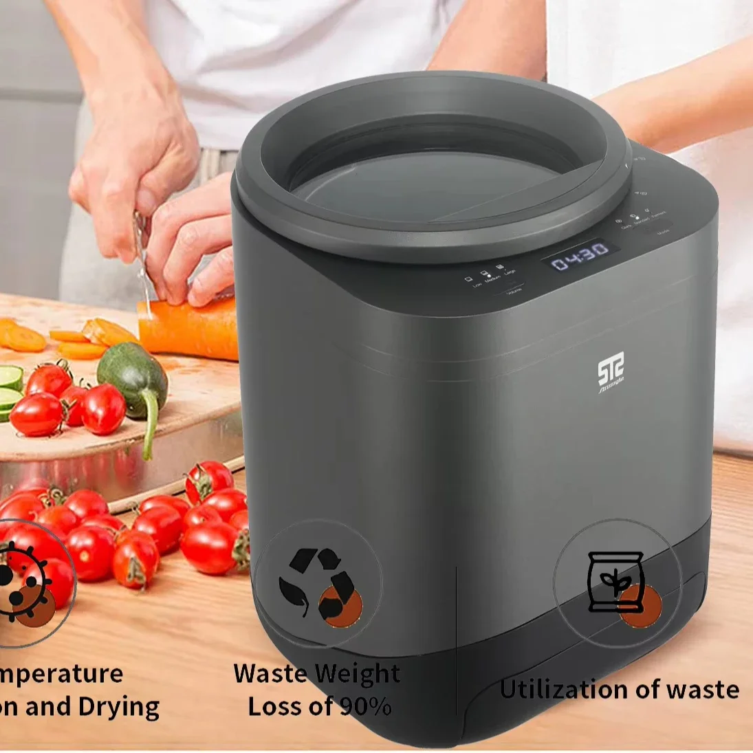 Eco-friendly Kitchen Waste Composter Innovative Biological Waste Management System Electric Commutator Automatic Household Use