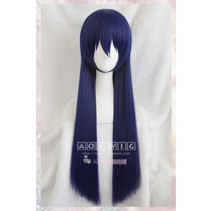 

LQAnime Love Live! LoveLive! Sonoda Umi 80 см длинные смешанные синие волосы термостойкие косплей костюм парик + бесплатная шапочка для парика