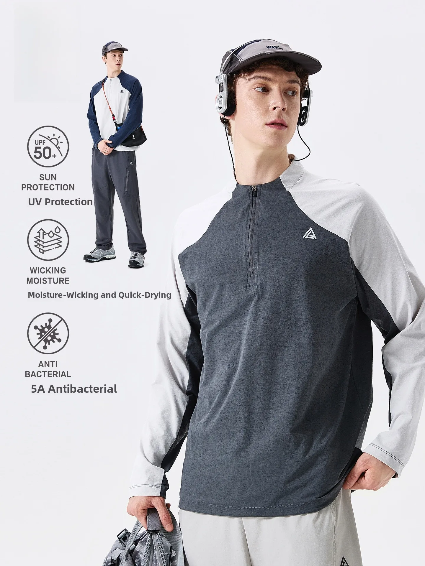 

Мужская футболка с длинным рукавом LAZY DAY TREND, быстросохнущая, для активного отдыха, свободного кроя, для велоспорта, осенняя, с защитой от солнца, модный топ